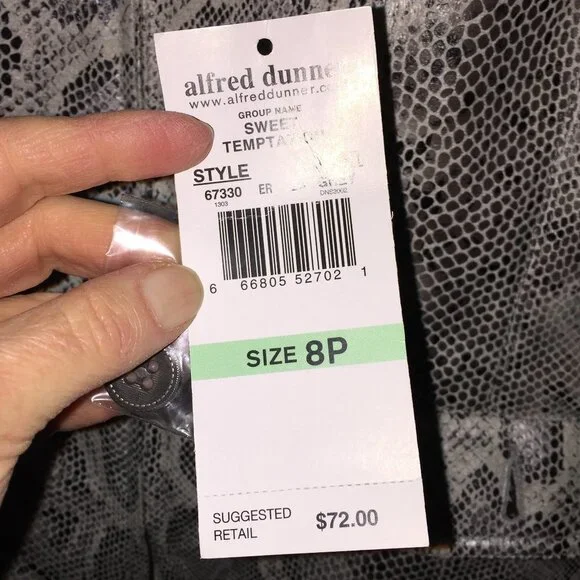 NWT Alfred Dunner Snakeskin Jacket Gray Black - Picture 4 of 6